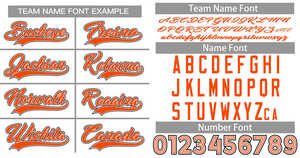 Op maat gemaakt wit oranje-zwart klassiek stijlvol authentiek honkbalshirt - Product Image 3