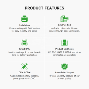 Batería de Litio KEVOLT para Almacenamiento de Energía Doméstica LiFePO4 48V 400Ah 20kWh para Sistema de Energía Solar - Product Image 2