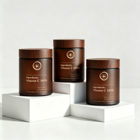 Pot en verre cosmétique cylindrique ambré vide 60ml/150ml/240ml/450ml, pot opaque pour crème, pot pour beurre corporel avec couvercle en bambou de luxe