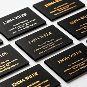 Impresión de Tarjetas de Visita Personalizadas, Papel Negro, Cartulina Negra, Impresión UV, Impresión a Doble Cara para Membresía VIP - Product Image 1