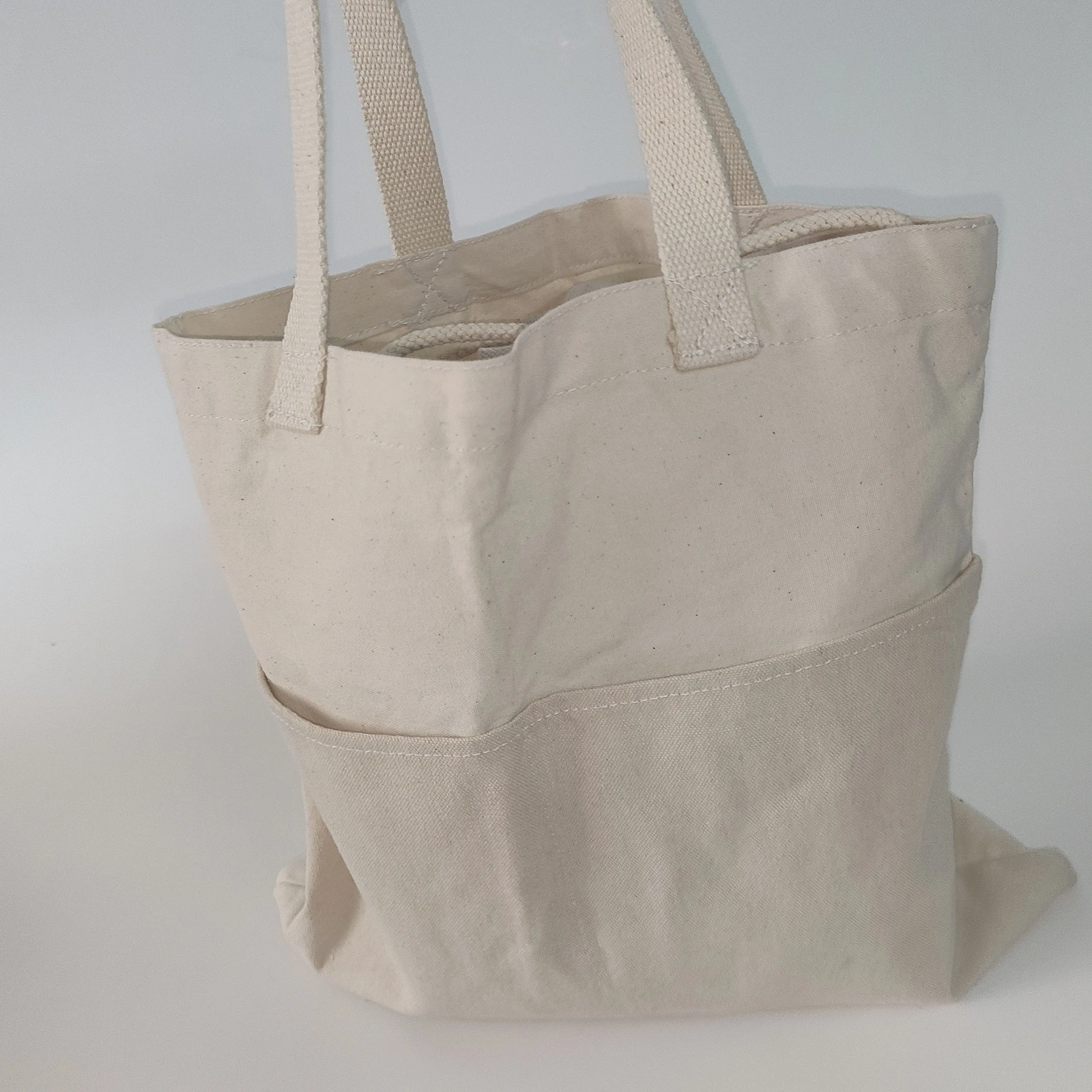 कस्टम लोगो मुद्रित कॉटन कैनवास बैग प्राकृतिक टोट किराना शॉपिंग बैग