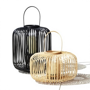 Glovimex High Quality Handmade <b>Bamboo</b> Rattan Round <b>Lantern</b> with Customized Color for Apartment Decor for Weddings & Celebrations - Product Image 1