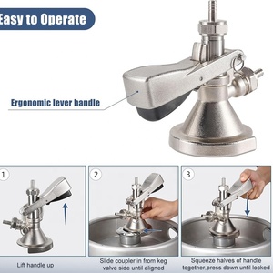 Robinet de <span class=keywords><strong>fût</strong></span> de <span class=keywords><strong>bière</strong></span> à sonde <span class=keywords><strong>en</strong></span> acier inoxydable pour système allemand A coupleur de <span class=keywords><strong>fût</strong></span> avec soupape de décharge coupleur de baril de <span class=keywords><strong>bière</strong></span> pièces de Kegerator - Product Image 4