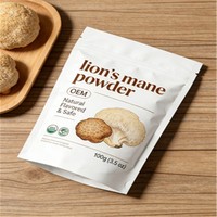 OEM Natuurlijk Veganistisch Leeuwenmanenpaddenstoelpoeder Volledige Vruchtlichaam Mycelium Bron Enzym Geheugen Anti-Vermoeidheid Energie Immuun