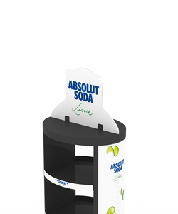 Tùy chỉnh bốn lớp kim loại màu trắng kệ trưng bày cho cửa hàng siêu thị bền Pop tầng đứng nước giải khát lon hiển thị - Product Image 6