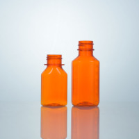 Vente complète 3oz 8oz 16oz 100ml 240ml 500ml ambre PET sirop bouteille de tabac bouteille de médecine bouteille de liquide
