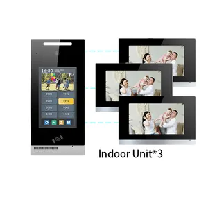 سبائك الألومنيوم لوحة غرفة إلى غرفة نظام اتصال داخلي ربط مع يصل إلى 6 تطبيقات الهاتف ل 1-شقة
