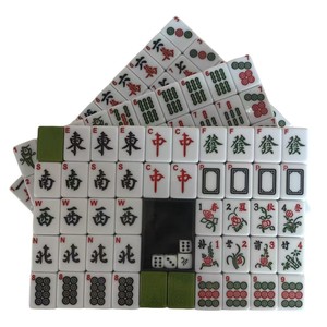 Mini Travel Panda <b>Mahjong</b> <b>Set</b> 30mm Melamine Tiles Arabic English Numbers - Product Image 1
