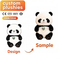 Peluche Panda Personnalisée Mignonne et Douce, Animal en Peluche Panda, Vente en Gros, Fabricant OEM ODM, Étiquette Logo Personnalisée pour Cadeaux en Gros