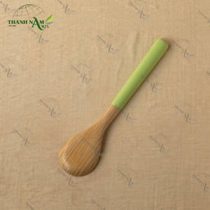 Cuillère à salade en bambou vert écologique de haute qualité, ensemble d'ustensiles, cuillère à salade, fourchette à salade pour hôtel et restaurant - Product Image 3