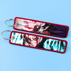 Mix tung Kpop Thợ Săn Quỷ thêu Keychain Anime logo vải dệt Keychain thăng hoa thẻ chìa khóa chuyến bay vải Keychain - Product Image 3