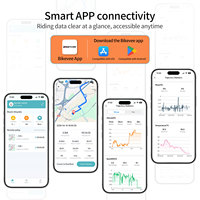Komputer Sepeda GPS Nirkabel Layar LCD 2,4 Inci dengan Aplikasi, Lampu Latar Otomatis, Tahan Air IPX7