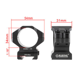 Pour Marcool 7075 34mm moyen tisserand anneau montage en alliage d'aluminium chasse portée accessoire 34mm Tube diamètre 20mm Base Type chasse - Product Image 4