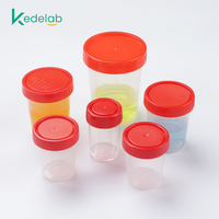 Plástico estéril de hospital desechable 50ml 30ml muestra taburete contenedor de orina
