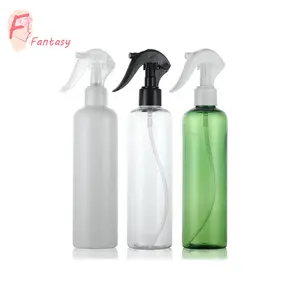100mL-500ml botella de spray de agua para el cabello de plástico botellas de spray de PET transparentes blancas con spray de gatillo