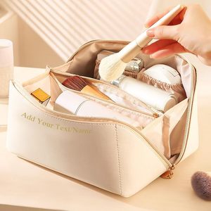 Borsa per il Trucco in Pelle PU all'Ingrosso, Logo Personalizzato, Impermeabile, da Viaggio, per Sposa, Quadrata, a Forma di Cuscino, Astuccio per Cosmetici - Product Image 2