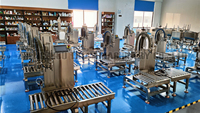 Línea de Máquina Llenadora de Aceite Comestible Líquido Semiautomática de Alta Velocidad con Dispositivo de Tapado