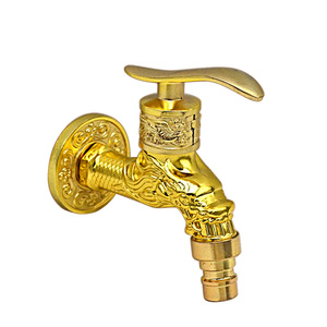 Robinet à robinet unique sculpté Dragon en or antique MCBKRPDIO support mural pour salle de bain cuisine en alliage de <span class=keywords><strong>Zinc</strong></span> lave-linge bassin - Product Image 5