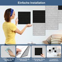 ZhenFornos – Panneaux acoustiques carrés autocollants noirs 12 pièces, haute densité, minces, insonorisants, pour décoration murale et isolation phonique