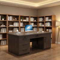 Escritorio de Oficina Modular Contemporáneo de Lujo, Extensible de 2 a 8 Plazas, Estación de Trabajo Compartida, Muebles Modernos de Madera para el Hogar