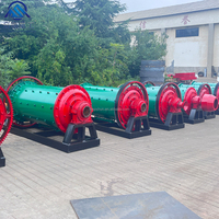 Équipement minier chinois à petite échelle, 1 tonne par heure, 4450*1850*1500, 18,5 KW, broyeur à billes continu à eau avec roulement à billes en acier