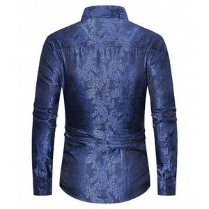 <span class=keywords><strong>Chemise</strong></span> <span class=keywords><strong>Homme</strong></span> Personnalisable à Imprimé Floral, Style Smart Casual, Respirante, Infroissable, Haute Qualité, Bouton Unique, Manches Longues, <span class=keywords><strong>Luxe</strong></span>, Affaires - Product Image 4