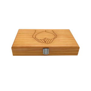 Solid Wood <b>Makeup</b> Organizer <b>Box</b> 23x14.2x4 Cm Engraved Eco Friendly Storage Case For Cosmetic Jewelry General Packaging - Product Image 2