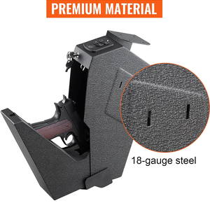 กล่องนิรภัยสำหรับติดตั้งที่กล่องใส่ปืนพกเข้าได้อย่างรวดเร็วอุปกรณ์ความปลอดภัยสำหรับ nightstand แป้นพิมพ์อัจฉริยะตัวล็อคกุญแจด้วยรหัสผ่าน - Product Image 4