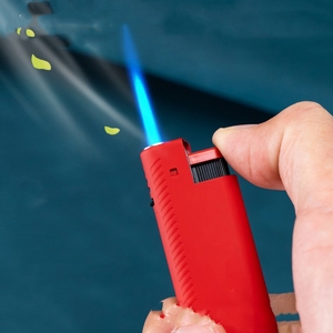 Bật lửa kim loại silicon tùy chỉnh giá sỉ, ngọn lửa thẳng màu xanh dương, kiểu dáng hiện đại cổ điển, dùng cho thuốc lá, xì gà, cắm trại, bằng nhựa, có chức năng laser - Product Image 2