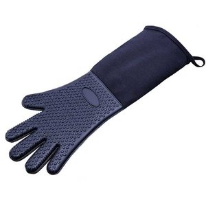 Gants de four en silicone avec logo personnalisé, couche en coton, résistants à la chaleur, pour la cuisson au barbecue - Product Image 2