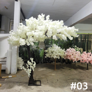 ต้นไม้ประดิษฐ์ดอกซากุระต้นไม้ดอกไม้สีขาวขนาดใหญ่ขนาด350ซม. สำหรับตกแต่งร้านอาหารงานแต่งงานจากผู้ผลิตในจีน
