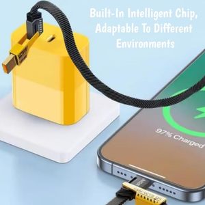 Cable de Carga Rápida USB Tipo-C PD de 27W 65W 4 en 1 de Alta Calidad para iPhone, con Trenzado de Nailon, Aleación de Zinc y Cobre Puro - Product Image 5