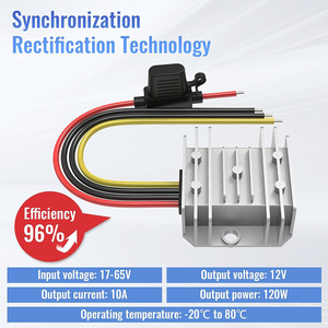 Đầy đủ điện 3A 36W 24V đến 12V <span class=keywords><strong>DC</strong></span> chuyển đổi với cầu chì cho xe nâng, Cần cẩu, dẫn ánh sáng, có CE,FCC, RoHS giấy chứng nhận hỗ trợ OEM - Product Image 4