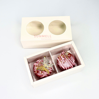 Boîte d'emballage pour macaron simple de haute qualité avec logo personnalisé, mini tiroirs à macarons mignons en 2 pièces, revêtement UV et gaufrage