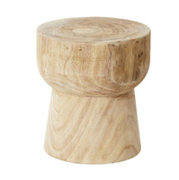 Table d'appoint élégante en bois massif naturel, meuble de salon, table d'appoint durable en bois pour coin de canapé, support à café