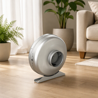 Ventilateur de gaine circulaire en ligne EC en acier galvanisé de 4 pouces 230V 50/60HZ avec contrôle de vitesse de 1 à 100 %