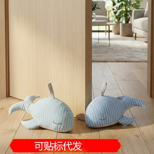 Tope de puerta decorativo de tela con forma de ballena, bonito adorno de animal, a prueba de viento, anticolisión, para suelo, necesidad doméstica - Product Image 5
