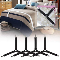 Verstellbare Schlafzimmer Bettlaken befestigungen Hochleistungs-elastische Dreieck-Hosenträger Greifer Befestigungs halter Band mit Riemen Clips
