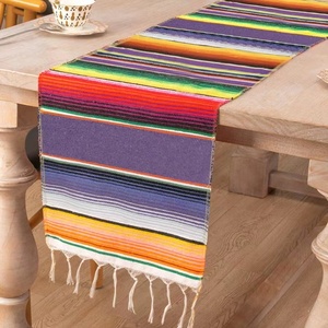 Artículos <span class=keywords><strong>para</strong></span> <span class=keywords><strong>Fiestas</strong></span> <span class=keywords><strong>Mexicanas</strong></span> - Camino de Mesa, Tapiz y Manta con Flecos, Mantel Tejido <span class=keywords><strong>para</strong></span> Decoración - Product Image 6