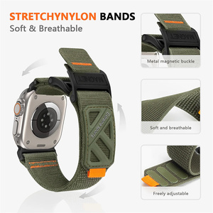 Nueva Correa de Nailon con Hebilla Magnética para <span class=keywords><strong>Apple</strong></span> <span class=keywords><strong>Watch</strong></span>, Correa Deportiva para Reloj Inteligente para <span class=keywords><strong>Hombre</strong></span>, Accesorios para Exteriores - Product Image 3