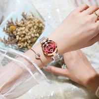 POEDAGAR lujo oro rosa señoras cuarzo reloj de pulsera luminoso impermeable Acero inoxidable relojes de mujer