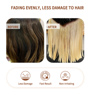 Salon Professional 8 Levels Bleaching Powder Skin, Strong Fade Dust-Free Hair <strong>Bleach</strong> Powder and <strong>Developer</strong> - Product Image 5