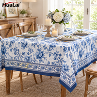 Nappe ronde en polyester imprimée sur mesure OEM, effet lin plissé, pour décoration de maison et de mariage, 120 pouces