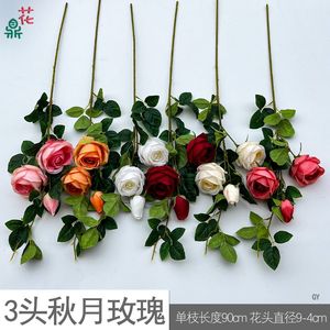Bouquet de roses artificielles en soie, fleurs imperméables, décoration de mariage et de maison, style moderne, origine Turquie - Product Image 5
