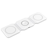 Chargeur sans fil 3 en 1 Station de recharge magnétique pliable Chargeur de voyage pour Iphone pour iWatch pour Airpod cadeau de promotion