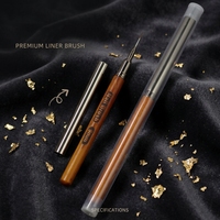 Kit de pinceaux pour nail art personnalisés en gros avec logo, ensemble de stylos liner en gel en bois de 6 mm, outils de manucure OEM/ODM