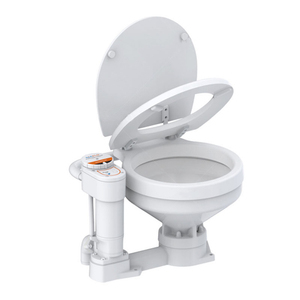 Toilette de <span class=keywords><strong>camping</strong></span> voiture Yacht salon voilier spécial manuel toilette électrique véhicule en céramique 12V/24V toilette de bateau - Product Image 2