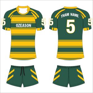 Maglia da Rugby a Maniche Corte con Design Personalizzato all'Ingrosso, Set Completo di Jersey da Rugby alla Moda con Sublimazione per Uomo - Product Image 3