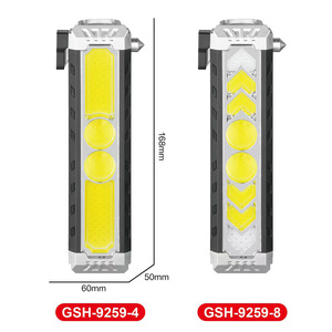 Cob <b>Working</b> <b>Light</b> Solar Powered Aluminum Alloy Body With Hook And Magnet Portable White <b>Light</b> 12V Input - Product Image 4