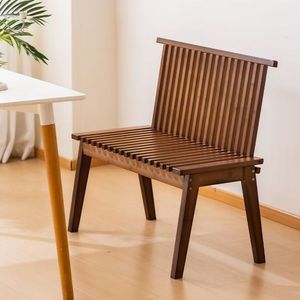 Modern Solid Wood Portable <b>Folding</b> Backrest Stool Home Furniture Dining Stool Dining Chairs Piano Key Bench End-Of-<b>Bed</b> - Product Image 3